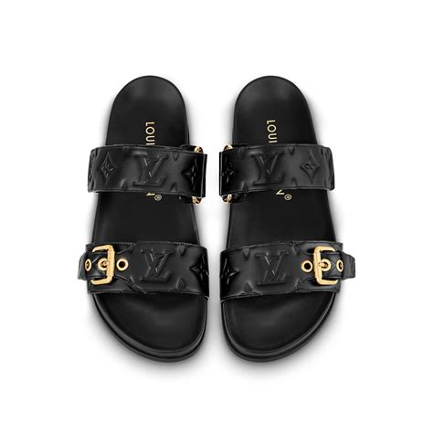 louis vuitton bom dia flat mule dupe|bom dia flat mule black.